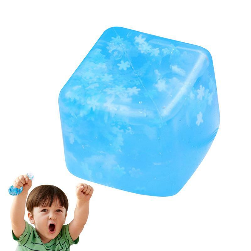 Giocattolo sensoriale antistress a forma di cubo di ghiaccio giocattoli da spremere palline antistress durevoli giocattoli sensoriali di Fidget per il compleanno di natale