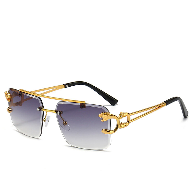 2023Retro okulary przeciwsłoneczne bezramkowe dla mężczyzn Steampunk okulary przeciwsłoneczne damskie moda Punk okulary Vintage odcienie Gafas De Sol Sonnenbrill Sun
