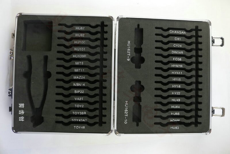 Original 32 pçs/set 2 em 1 LiShi ferramenta para bloqueio do carro reparação + 1 Frete Cortador Lishi serralheiro ferramentas