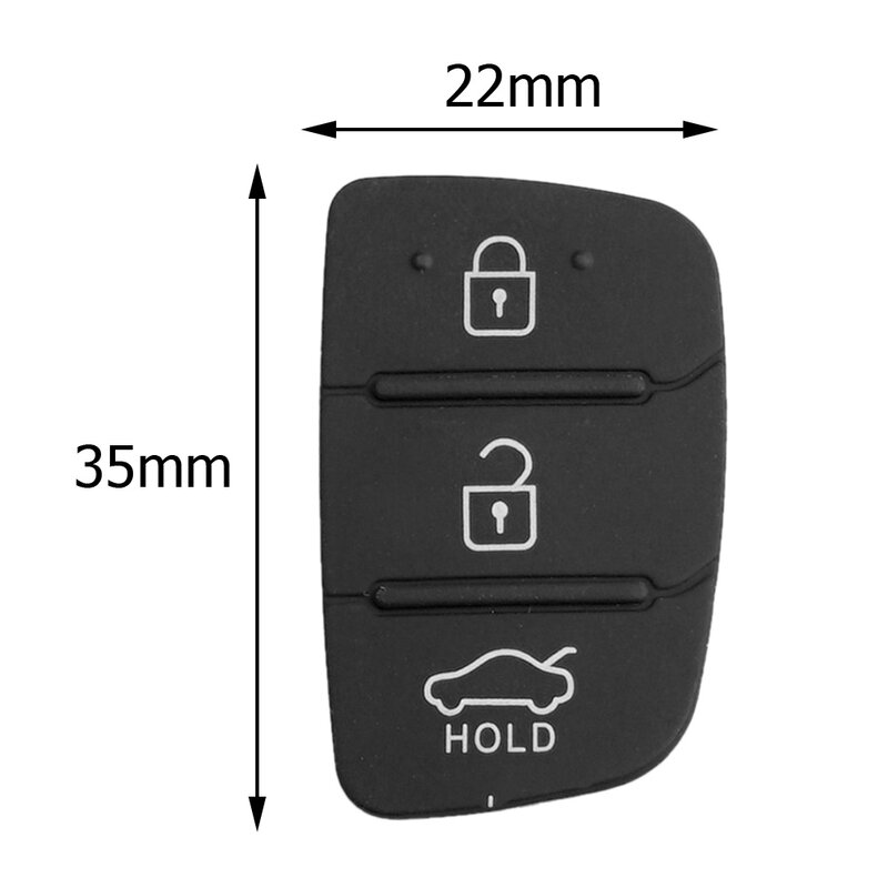 3 Knop Flip Opvouwbare Afstandsbediening Auto Afstandsbediening Keyless Entry Autosleutel Case Siliconen Pad Vervanging Voor Kia Zwart
