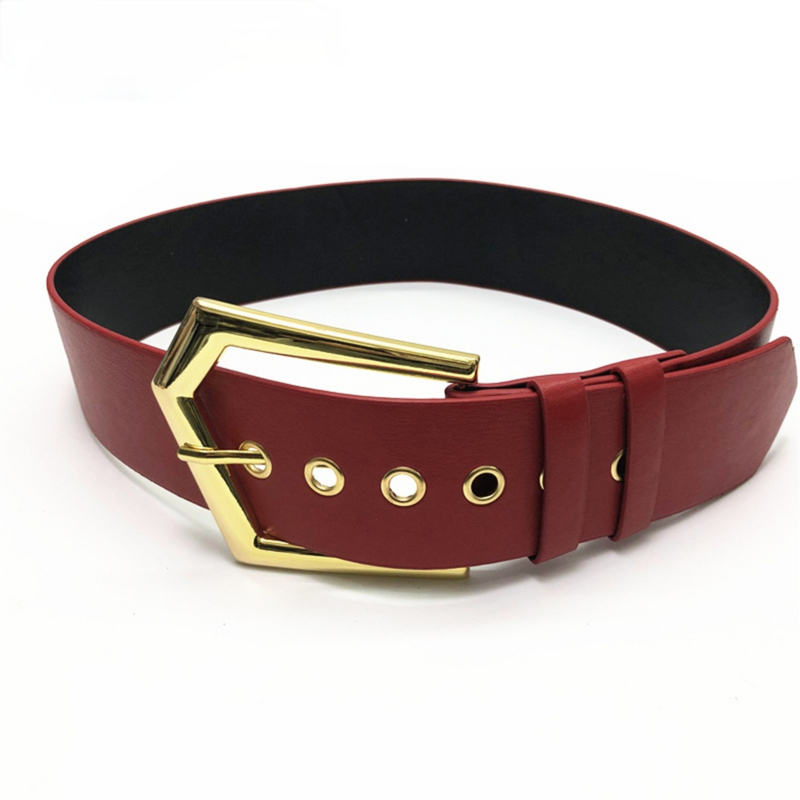Cinturón ancho Vintage para mujer, cinturón con hebilla de Pin de cuero de imitación, accesorios de ropa de marca, 105cm