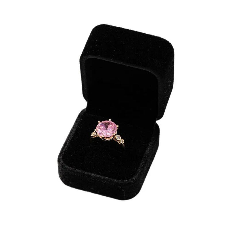 Kotak anting-anting Velvet pertunangan merah persegi Organizer untuk hadiah Hari Valentine cincin pernikahan pajangan kemasan perhiasan grosir