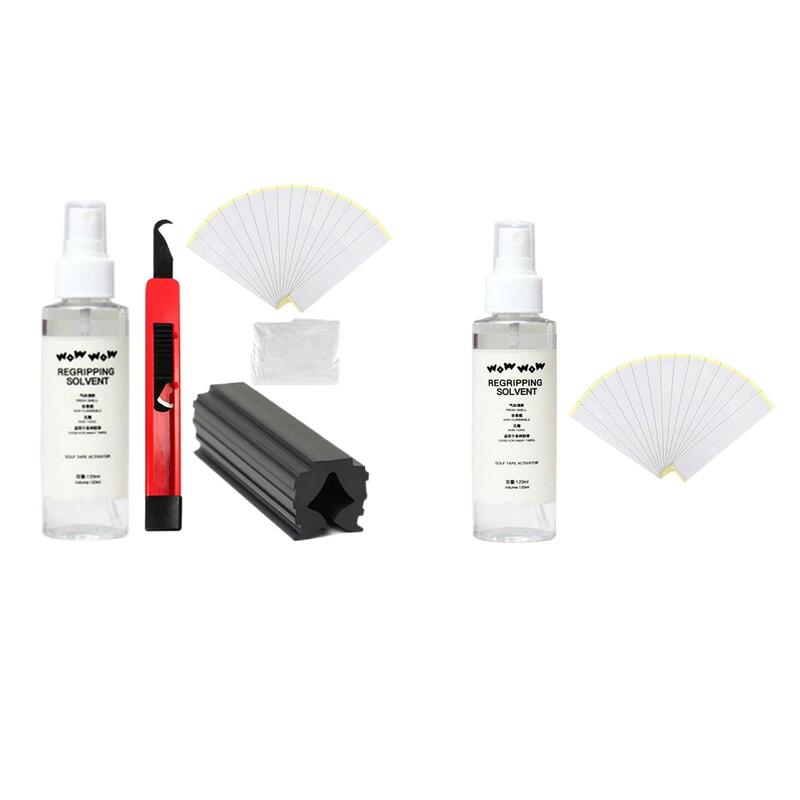 Golf club grip kit reparação spray solvente substituição dupla face fita adesiva conjunto de ferramentas