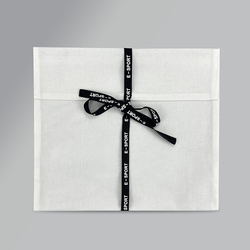 Customized product、Hot selling oem cotton envelope bag custom ribbon, New design envelope pouch, envelope fabric bag for packagi