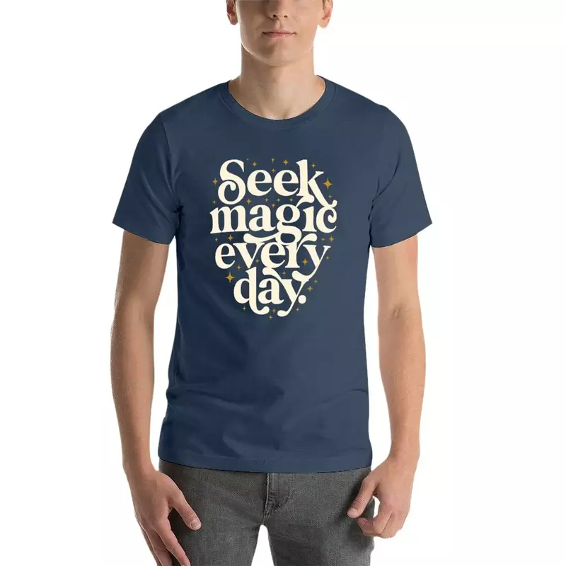 Seekマジック-ヴィンテージのTシャツ,ヒッピーの服,男性用,かわいい服,毎日