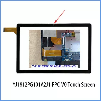 YJ1812PG101A2J1-FPC-V0 لوحة شاشة تعمل باللمس بالسعة ، إصلاح واستبدال أجزاء جديدة ، P/N ، YJ1812PG101A2J1