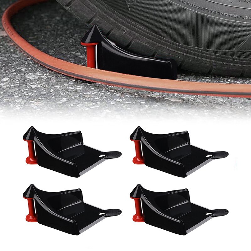 Guía de manguera para neumático de coche, rodillo de manguera que previene el lavado de coches, manguera atascada debajo de los neumáticos, para todo tipo de ruedas, 4 unids/set