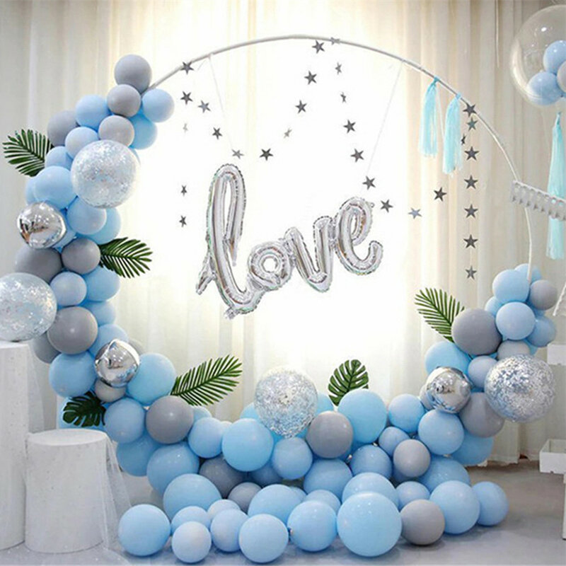 Arco de anillo de hierro para decoración de boda, telón de fondo decorativo, Kit de soporte de globos, accesorios de fiesta festiva para Baby Shower