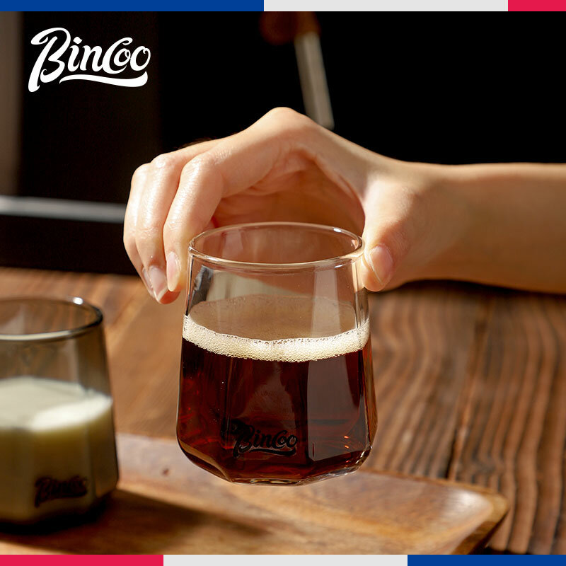 BINCOO ручной чайник для кофе, высокая емкость из боросиликатного стекла с чашкой 600 мл