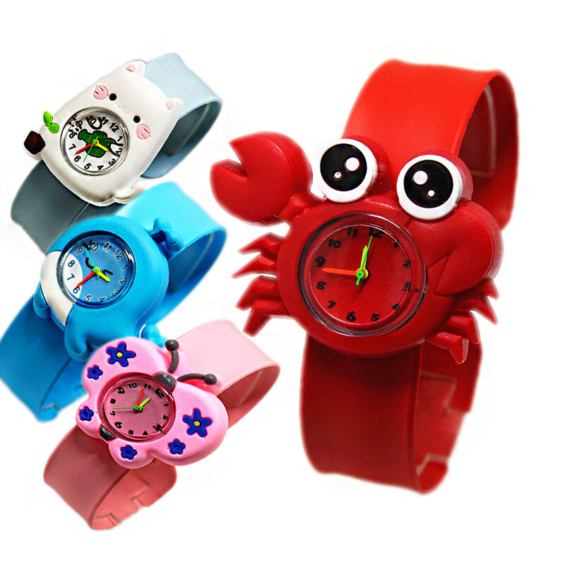 Montre pour enfants garçon et fille, horloge en forme d'animal de dessin animé, bande adhésive en Silicone, mignon, Cool, cadeau, jouets, offre spéciale