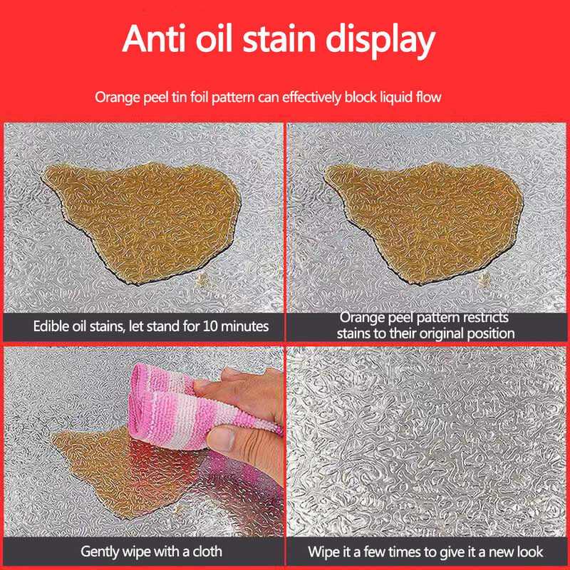 Kitchen Oil Resistant Self Adhesive Paper Cabinet Aluminum Foil Waterproof Cabinet Table Refurbished Self Adhesive Wallpaper