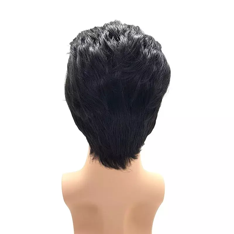 New! Men's Rock singers Elvis Cosplay Wig Elvis Black Heat Resistant Synthetic Hair Party wig + Wig Cap