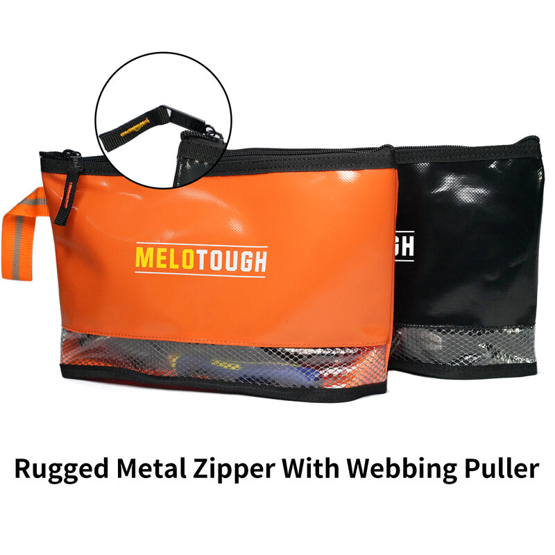 MELOTOUGH-Material impermeável Zipper Tool Pouch, Multipurpose Small Tool Bag, Carry Case, Pequenas Ferramentas Bolsas De Armazenamento, 12"