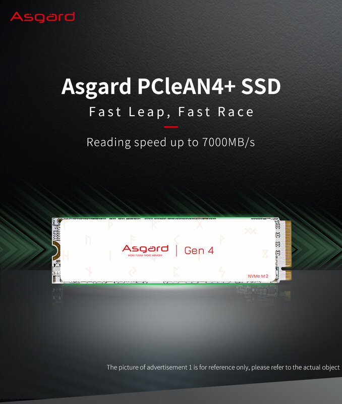 Asgard Disco rígido interno para laptop, unidade de estado sólido, M.2 SSD, NVME, PCIe AN4 + 512GB, 1TB, 2TB, 2280