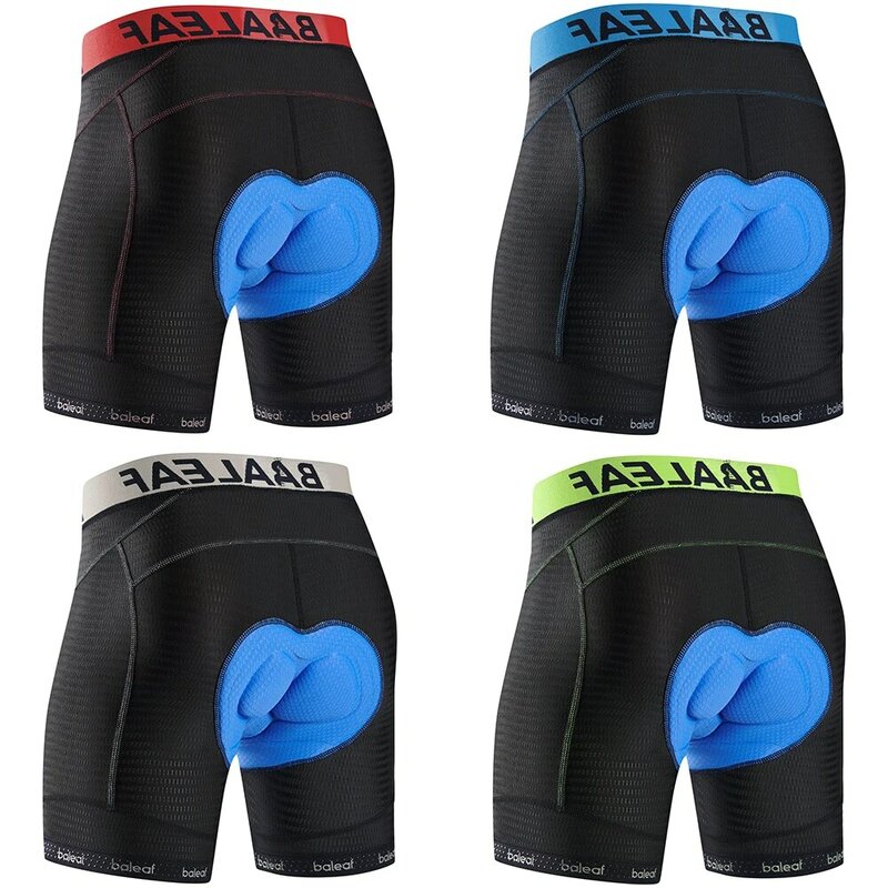BALEAF Men's 4D Padded Bike Shorts Cycling Underwear with Padding Road Biking MTB Liner Bicycle Gear