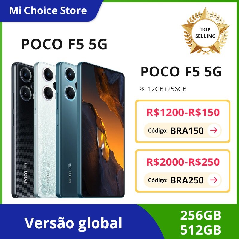 Versi Global POCO F5 5G Snapdragon 7 + Gen 2 Octa Core 12G RAM 256G ROM 120Hz AMOLED DotDisplay tiga kamera 64MP 5000mAh NFC