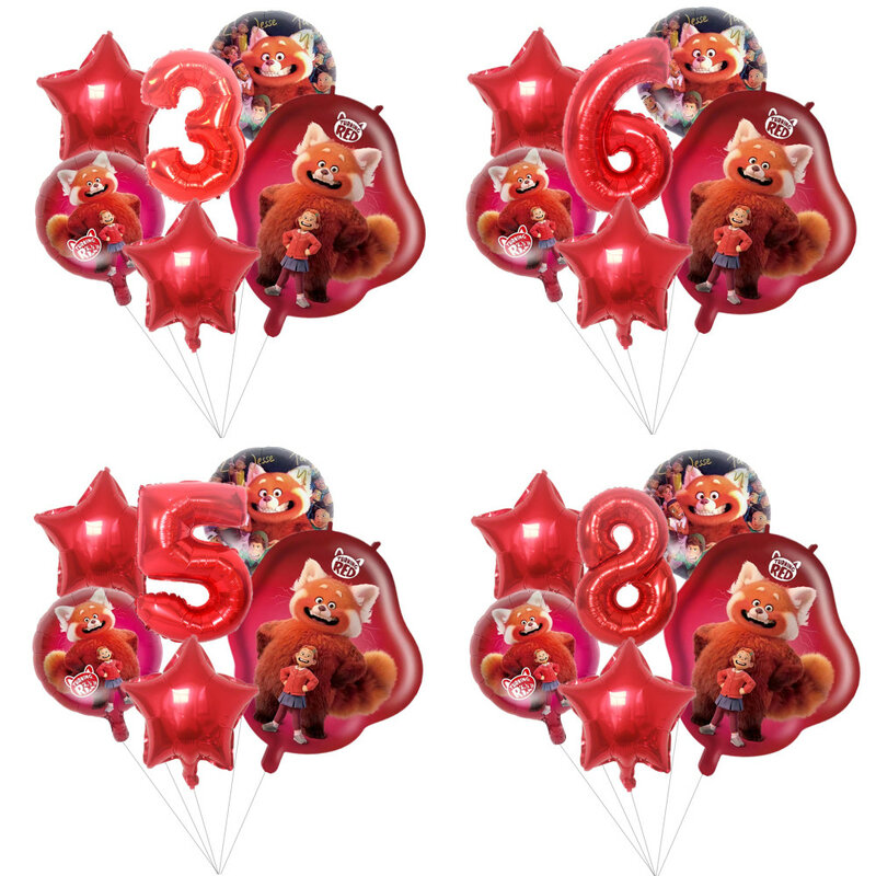 Бумажные салфетки Disney, красные декоративные тарелки для воздушных шаров, панды, детской вечеринки, дня рождения