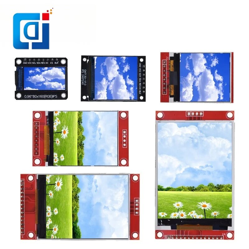 JCD TFT Display 0.96/1.3/1.44/1.8/2.4/2.8/3.5 Inch TFT Full Color Screen LCD Module ILI9341 Driver Interface SPI for Arduino