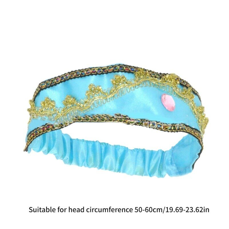 Mädchen Jasmin Stirnbänder mit großen Kristall Kopf bedeckung Prinzessin arabische Haar bänder arabische Prinzessin Haar bänder Kopf bedeckung