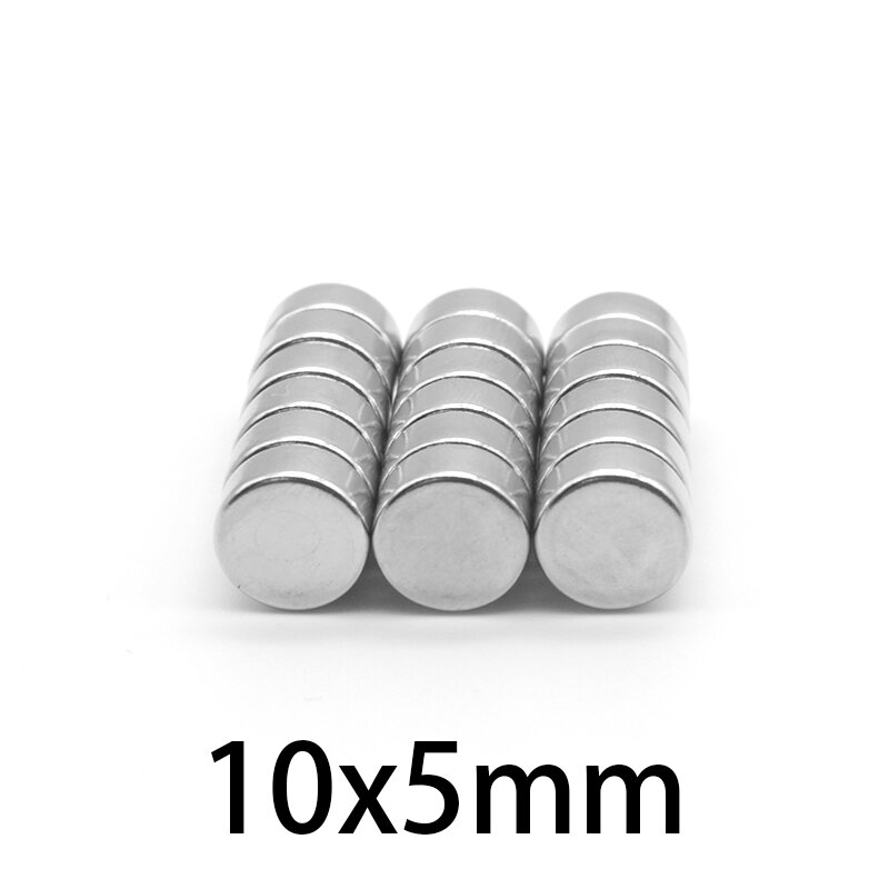 10/20/30/50/100/150 Buah 10X5 Mm Disk Magnet Neodymium Kuat Kuat 10Mm X 5 Mm Magnet Pencarian Bulat 10X5 Mm Magnet Permanen 10*5