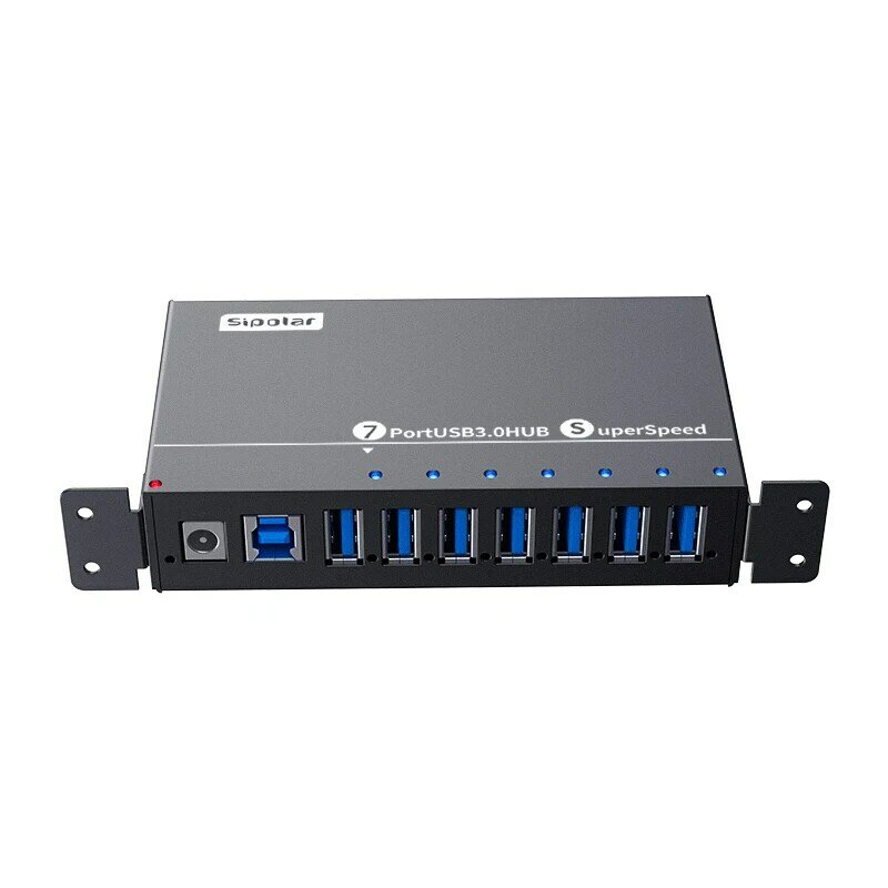 Sipolar A-173 mini metal 36W powered 7 port USB 3.0 super speed hub with smart charging port from Sipolar Manufacturers