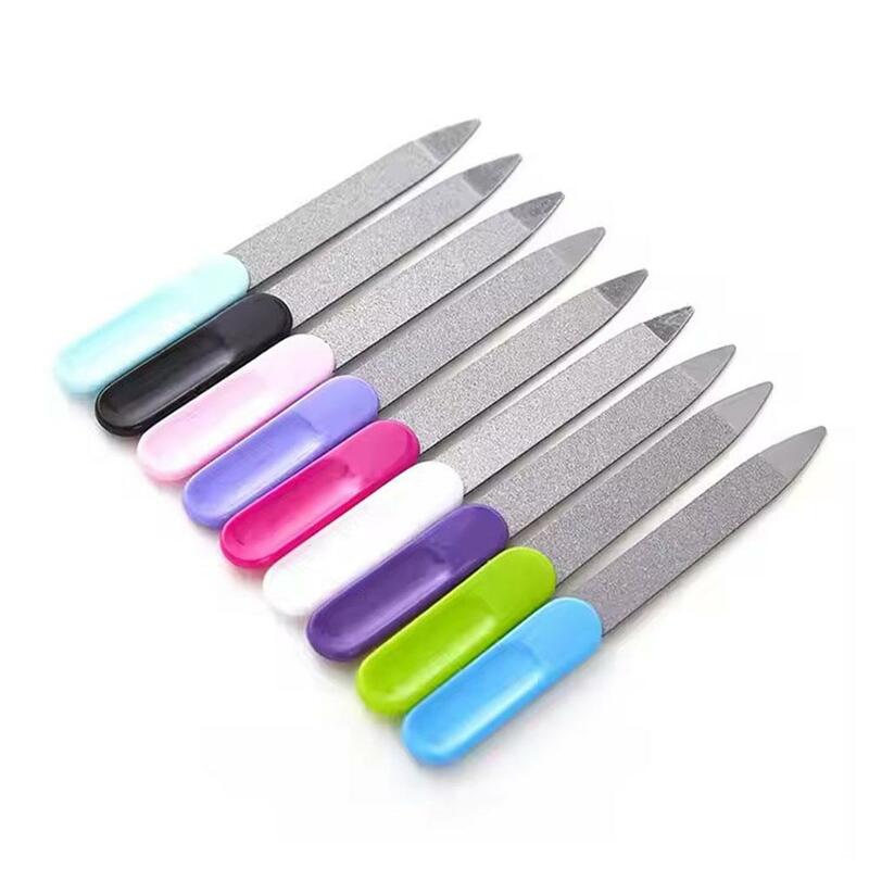 Stainless Steel Double Sided Nail Files Manicure Pedicure Grooming For Professional Finger Toe Nail Care Tools 1pcs Random X3n6