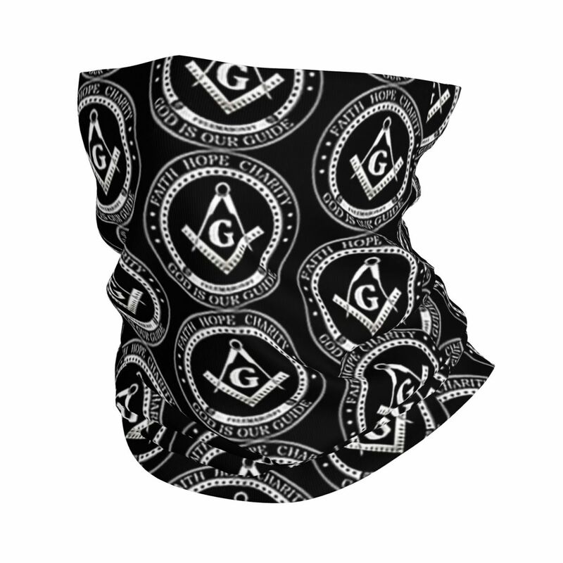 Freemason Sign Bandana Neck Gaiter Printed Balaclavas Face Scarf Multi-use Headband Riding for Men Women Adult Breathable