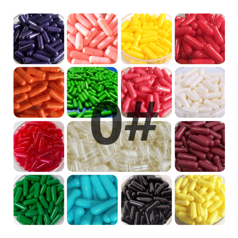 0# Joined Empty Capsules 100PCS! All Kinds Of Colored Empty Capsules,Gelatin Empty Capsule Shell 0#, Capsule Case,Capsule shell