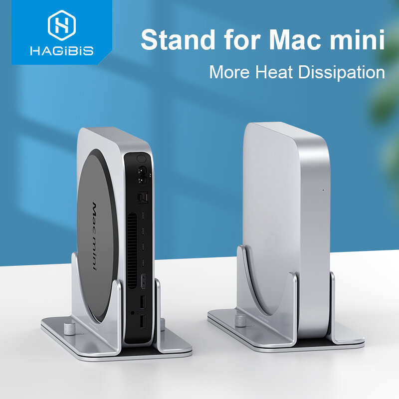 Hagibis – support Vertical pour ordinateur portable Mac Mini, en alliage d'aluminium, support de bureau antidérapant, réglable, pour Apple MAC Mini