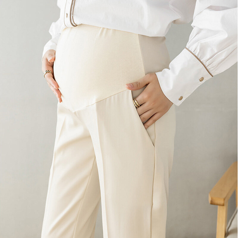 Штаны для беременных рабочая одежда для беременных офисная одежда модные брюки для беременных регулируемые Одежда для беременных