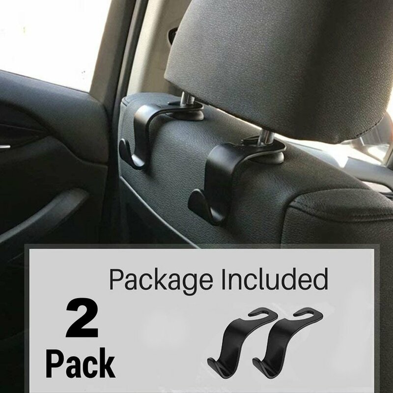 2Pcs Hooks Car Seat Back Hanger Headrest Mount Storage Holder Bearing For Car Bag Clothes Coats Hanging Hooks Car Accessories