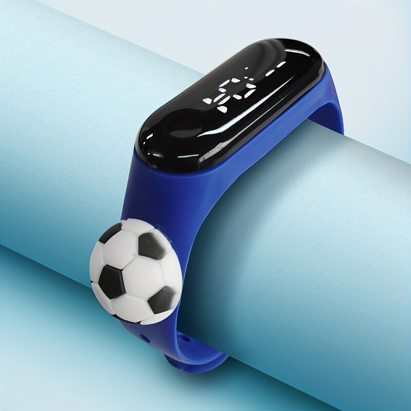 Электронные часы для мальчиков, часы с декором для игры в футбол, идеальный выбор для подарков