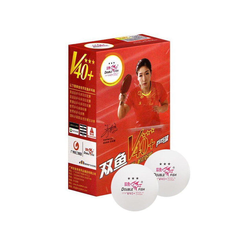 Doppel Fisch 3 Sterne V40 + Tischtennis Bälle 40 + Neue Material Naht Kunststoff ABS Ping Pong für TableTennis tenis PingPong Ball