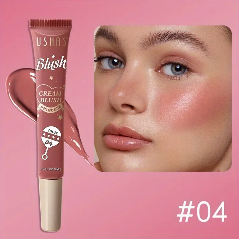 Fine Sparkling Highlights Beauty Liquid Blush Material Safety Lasting Natural Liquid Contouring Face Blusher Waterproof