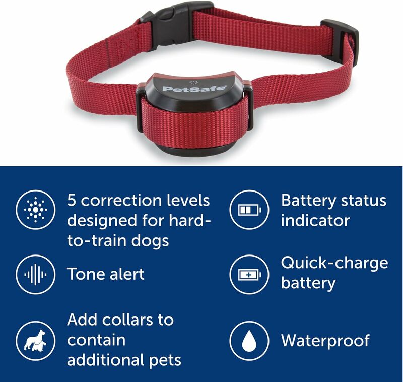 PetSafe Stay & Play Wireless ogrodzenie dla zwierząt dla upartych psów-bez drutu okrągła granica, bezpieczne podwórko o powierzchni 3/4 akrów, dla psów 5 funtów,