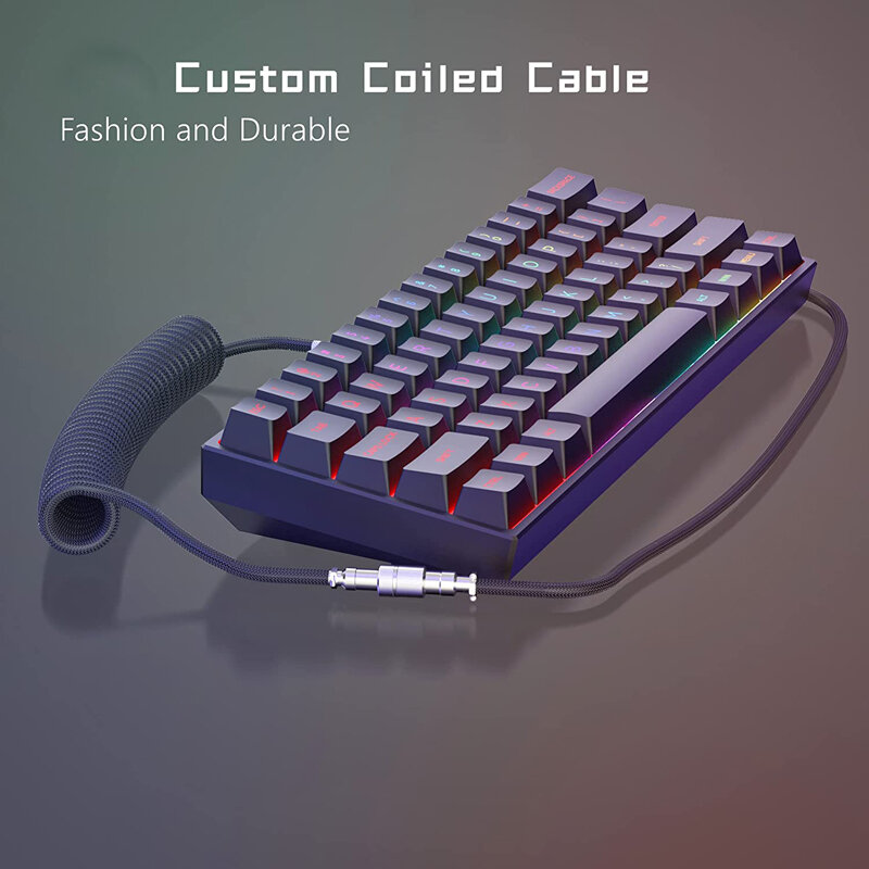 3M Type C Mechanical Keyboard Coiled Cable USB Keyboard Wire Mechanical Keyboard Aviator Desktop Computer Aviation Connector