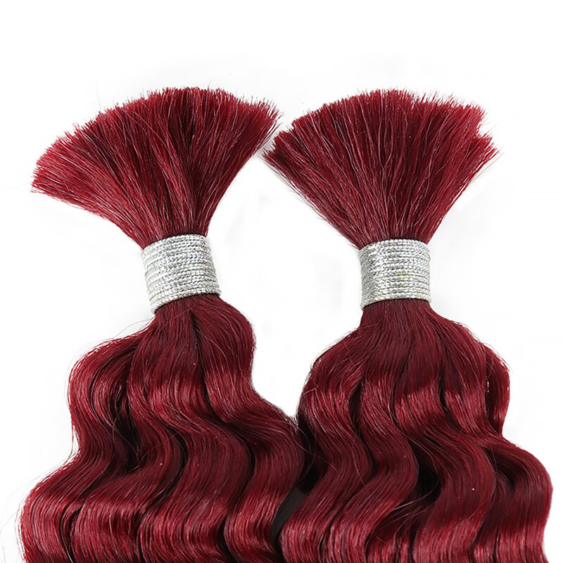 Julianna-extensiones de cabello sintético para trenzar, mechones de ondas profundas, Color rubio, trenzas bohemias, 30