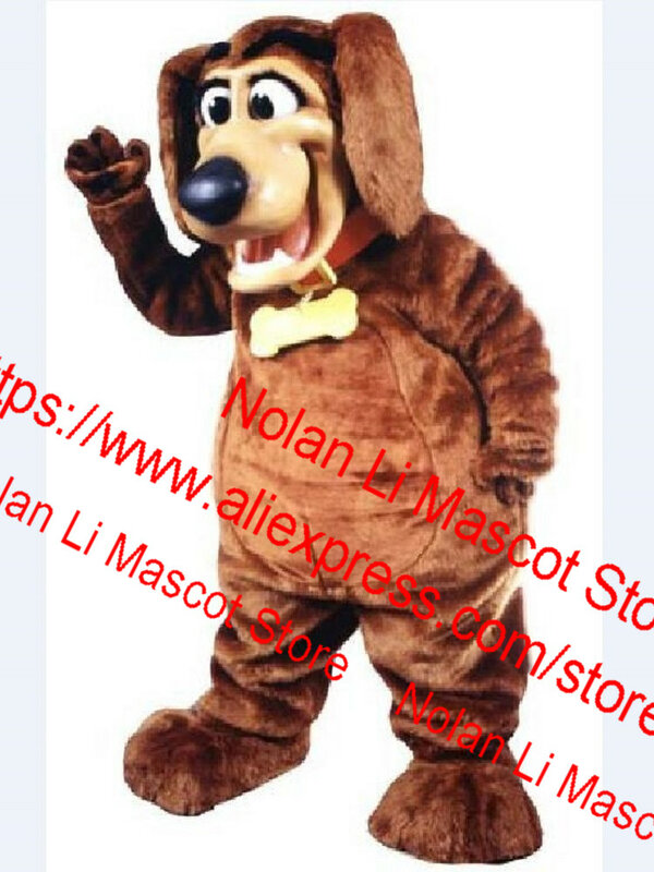 Costume de mascotte de chien marron avec casque en oligMaterial, cosplay de dessin animé imbibé, unisexe, taille adulte personnalisée, cadeau de vacances, haute qualité, 114