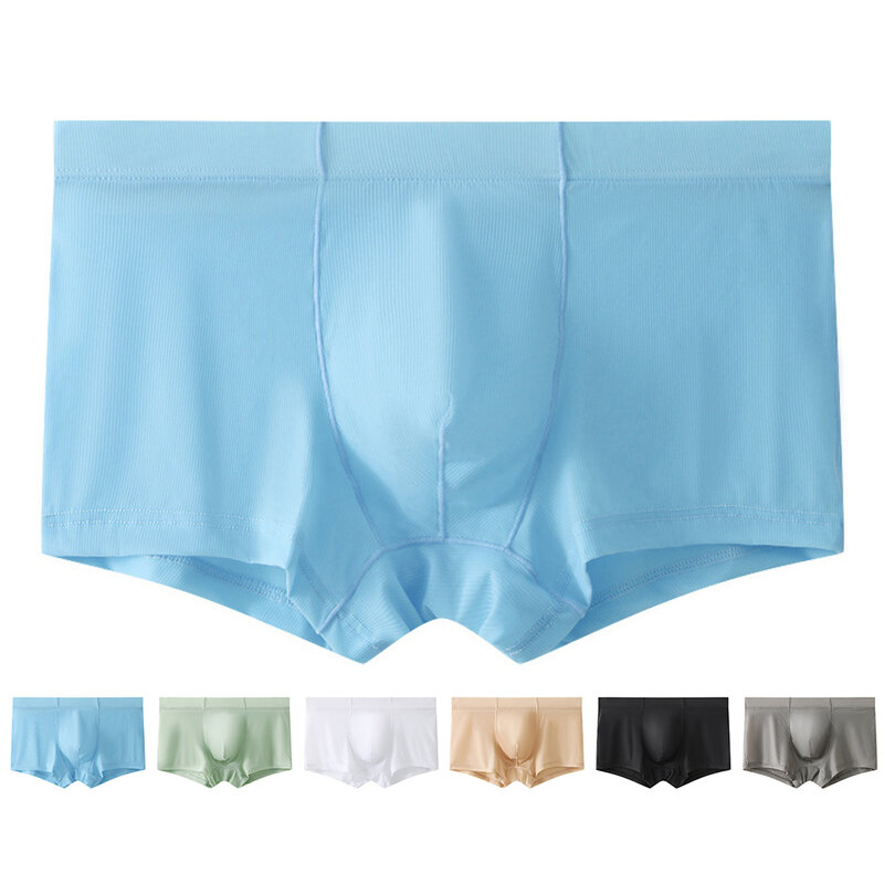 Sexy Ice Silk Boxer Briefs for Men  Breathable and Comfortable Underwear for Style and Confidence  M 2XL Sizes