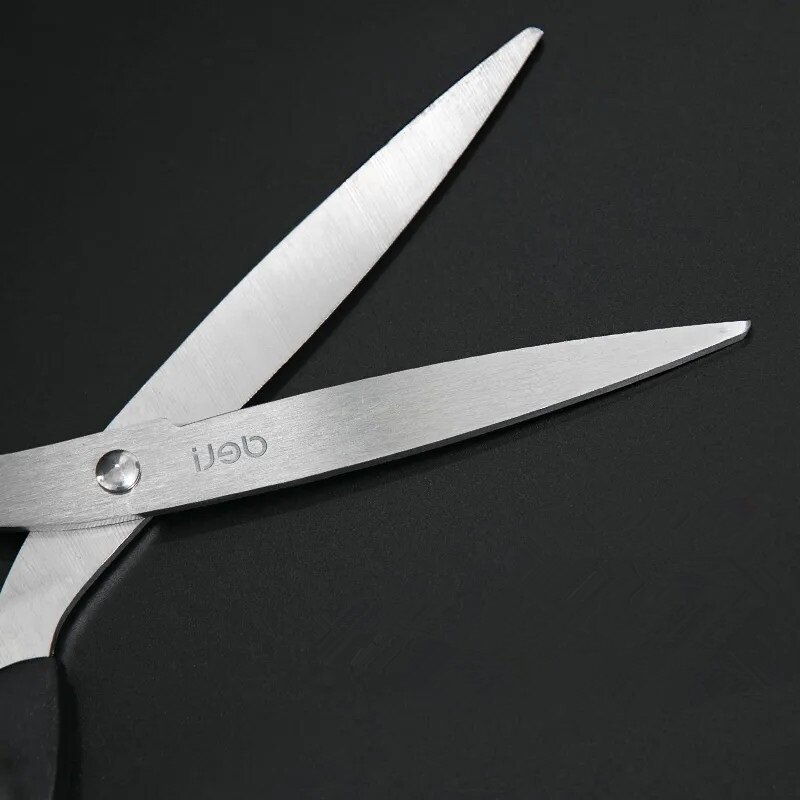 Deli-Ciseaux de tailleur en acier inoxydable, coupe-papier, outil de couteau de cuisine, fournitures scolaires et de bureau, 160mm