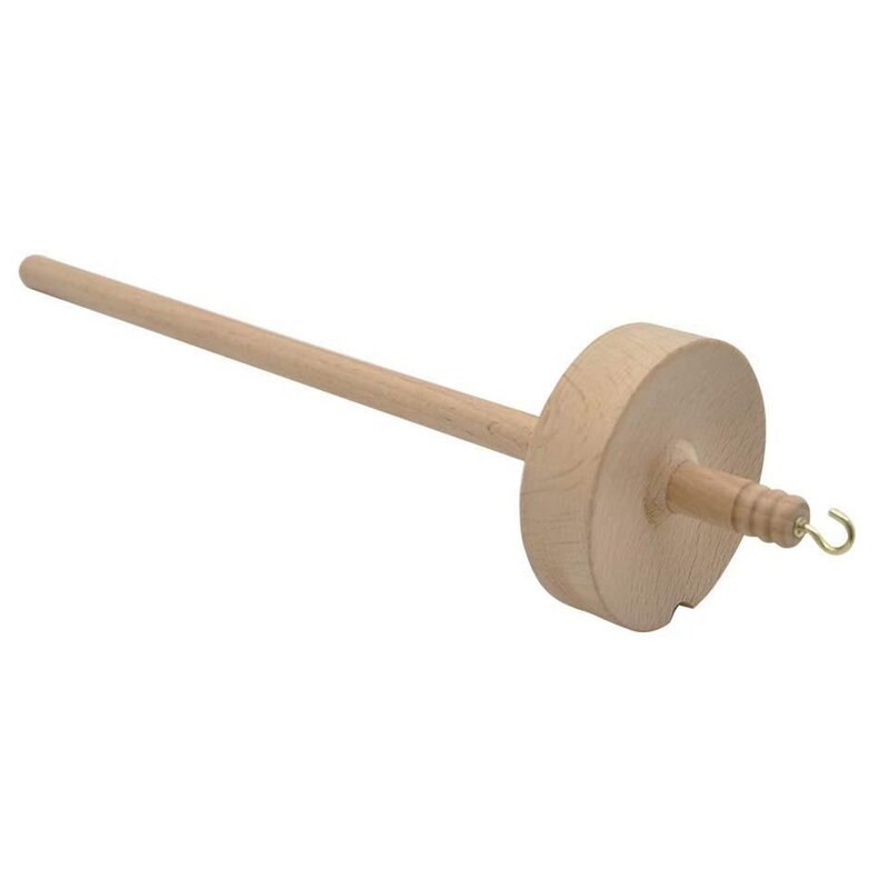 Eixo de madeira para fiação de lã, Spin Top, ferramenta esculpida à mão para iniciantes, 2pcs