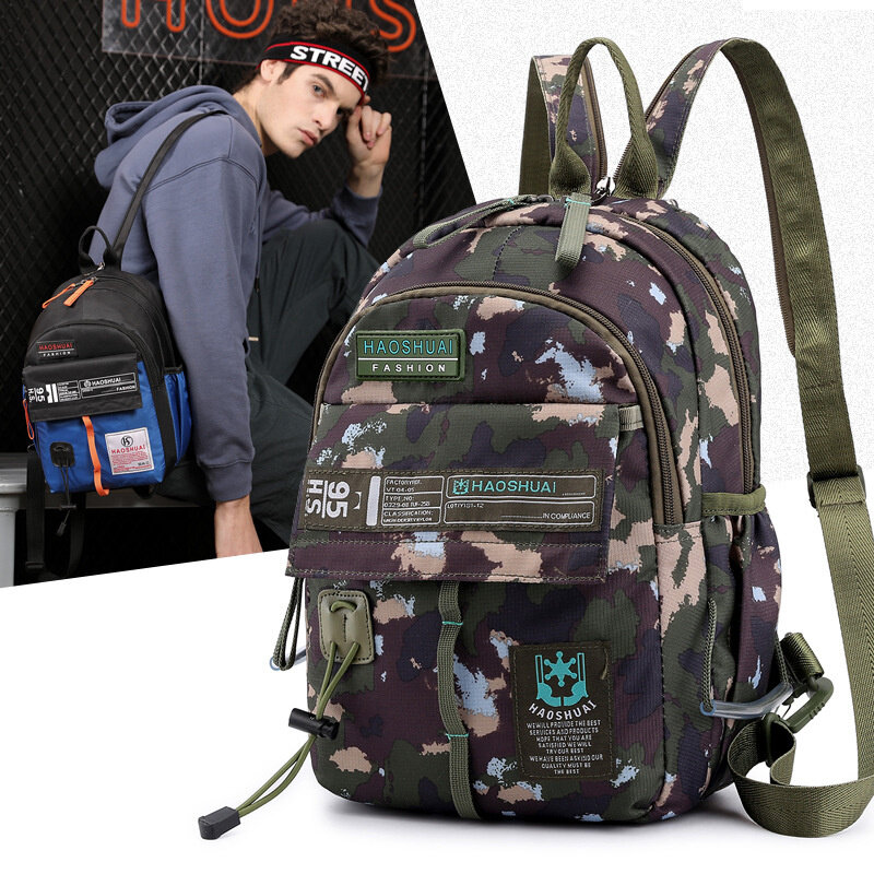 New men's and women's outdoor backpack multifunctional waterproof chest bag Crossbody Bag color contrast sports backpack