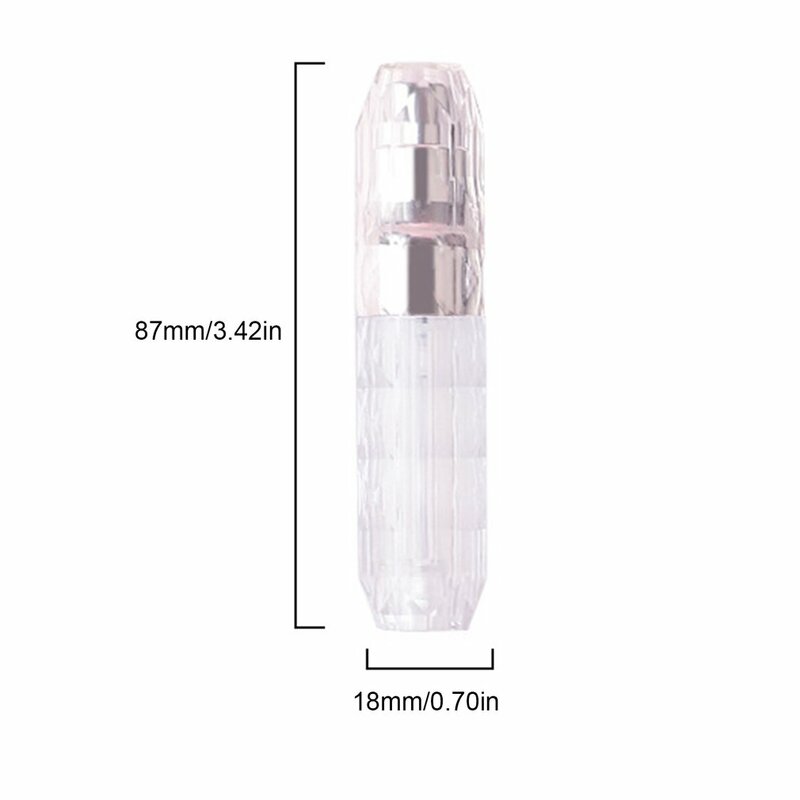 Frascos Portáteis Mini Perfume Dispensador, 5ml, Alta Qualidade, Ecológico, Reutilizável, Organizador De Viagem, Frasco De Spray De Essência Líquida