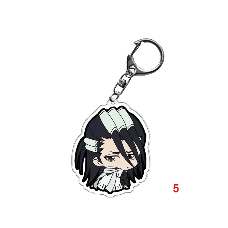 1pc Anime Schlüssel bund Bleichmittel Kurosaki Ichigo Kuchiki Rukia Cartoon Figuren Acryl Anhänger Tasche Zubehör