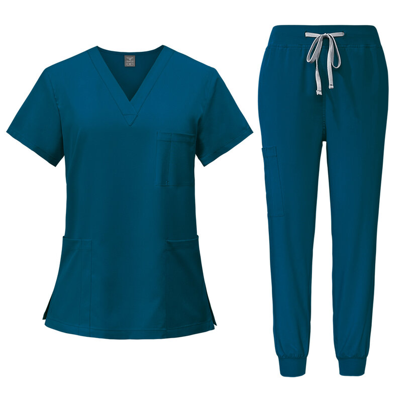 Новая женская хирургическая форма, набор медицинской медсестры для работы, комплект одежды для салона красоты, топ и брюки для клиники, комплект одежды для врачей и спа