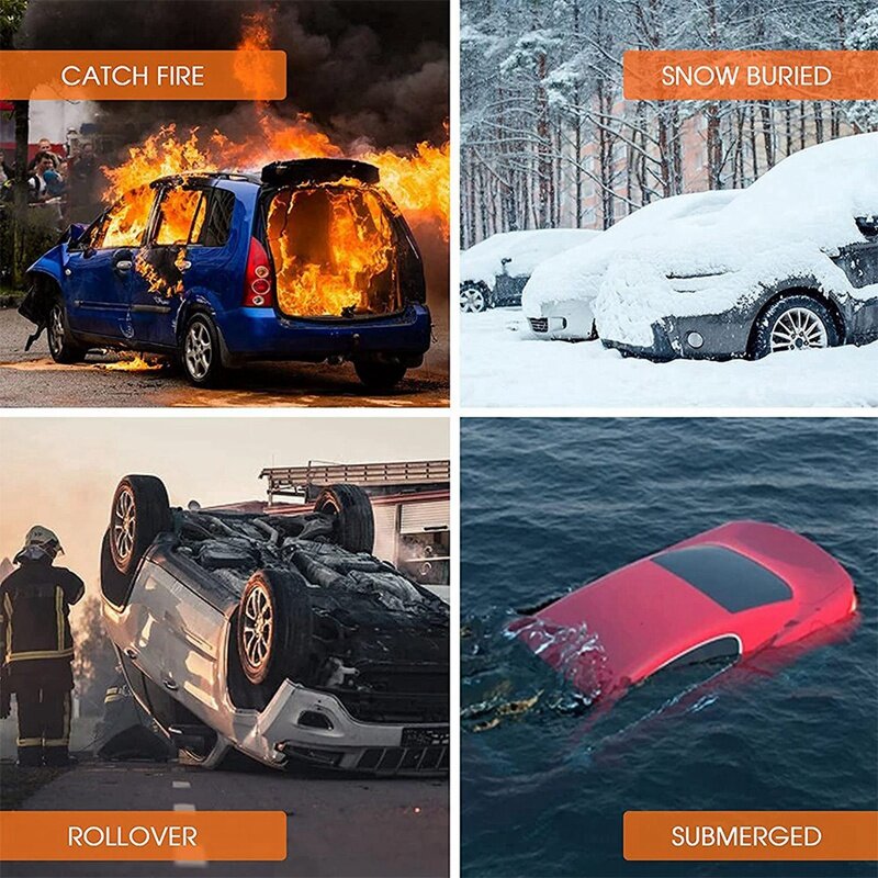Orange Emergency Car Escape-Tool Martelo de segurança do carro Cortador de cinto de segurança, Ferramentas de salvamento automotivas para carro, Pacote 2