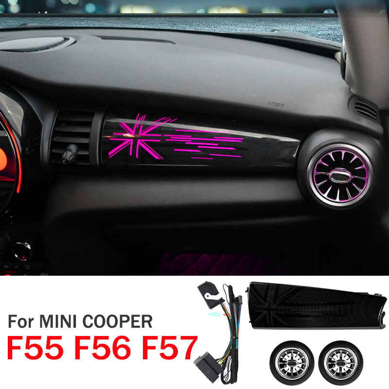 Voor Mini Cooper F55 F56 F57 Led Dashboard Decoratie Trim Sfeer Licht Air Vent Ring Lampen