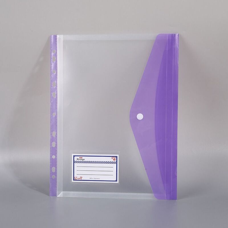 Colorido Organizador Transparente Documento, pastas de arquivo Carteiras, Organizador Documento, sacos Envelope, A4, 6pcs