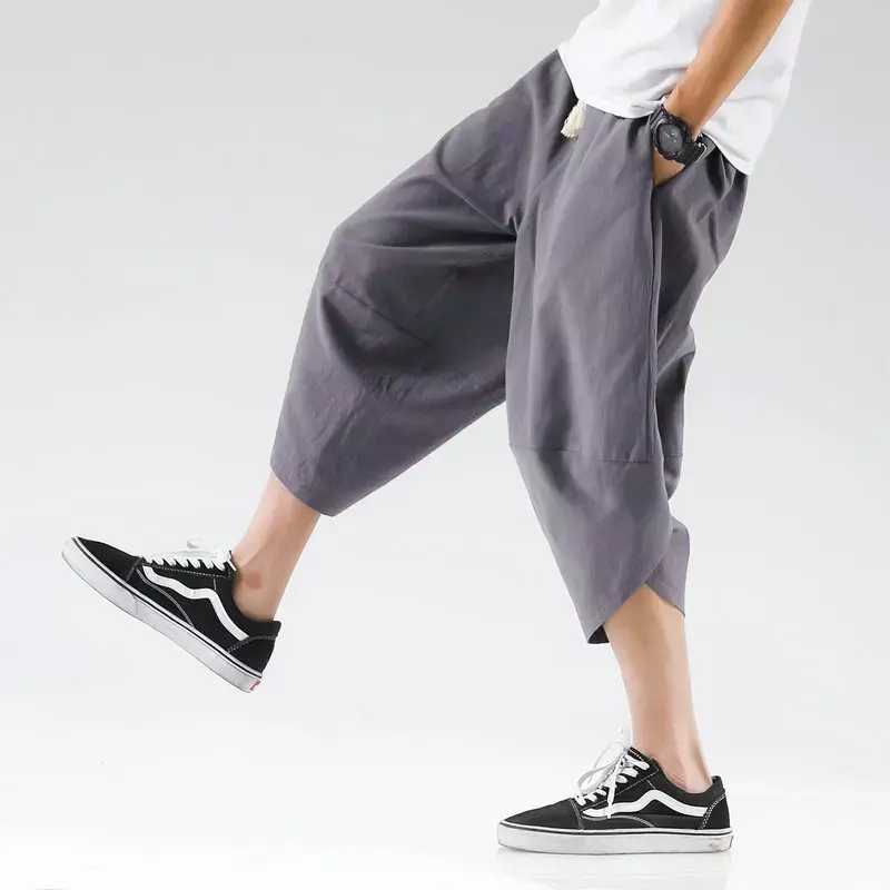 กางเกงฮาราจูกุสำหรับผู้ชาย, กางเกงลำลองสไตล์สตรีทแวร์กางเกงวิ่งคุณภาพสูงกางเกงผู้หญิงไซส์ใหญ่5XL ฤดูร้อน