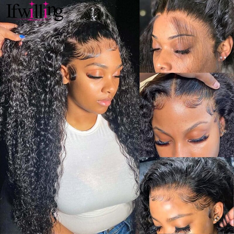 5x5 HD Lace Closure Wigs Deep Wave Human Hair Lace Front Wig Glueless Ready To Wear 13X6 Lace Frontal Human Hair Wigs